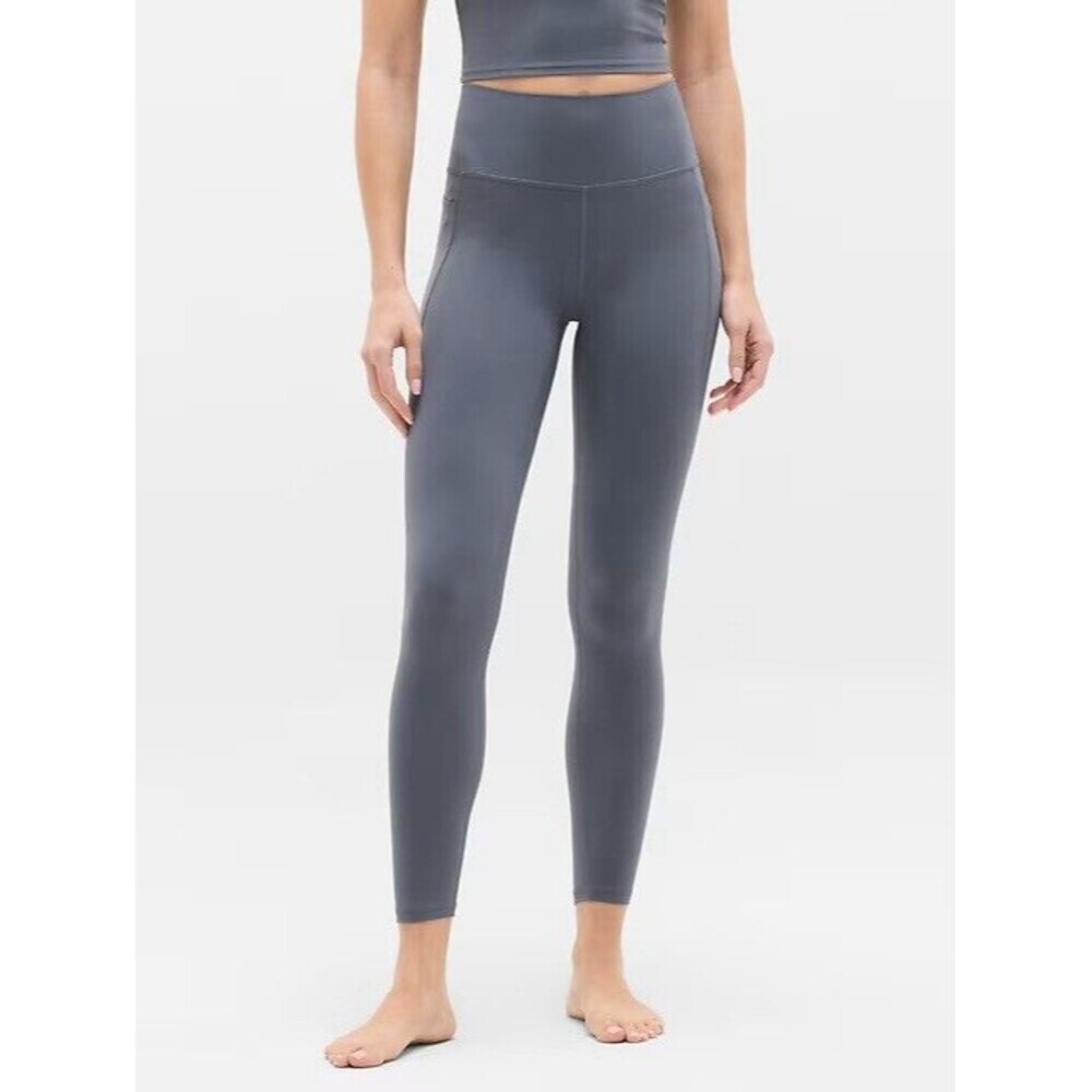 Athleta XS Transcend Stash Athletic Tight Leggings Slate #533673 Athleisure Yoga